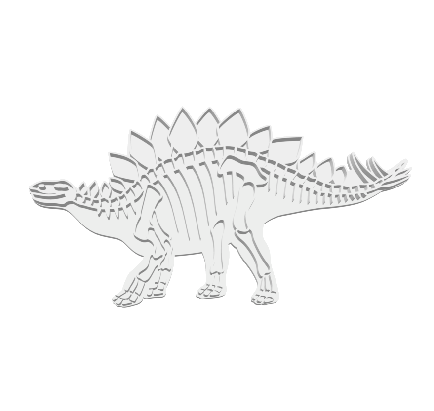 Stegosaurus Cutter & Stamps (3-piece set) -- STL FILES