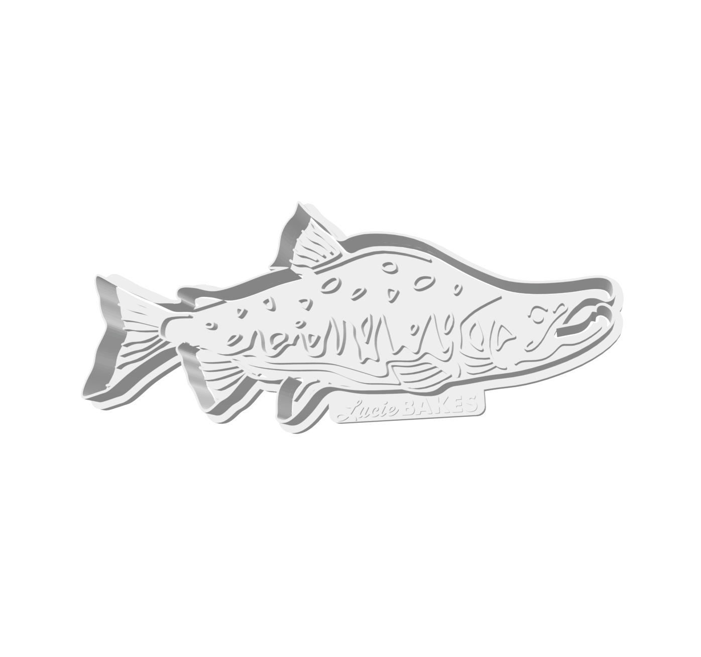 Sockeye Salmon Cutter & Stamp Set -- STL FILE