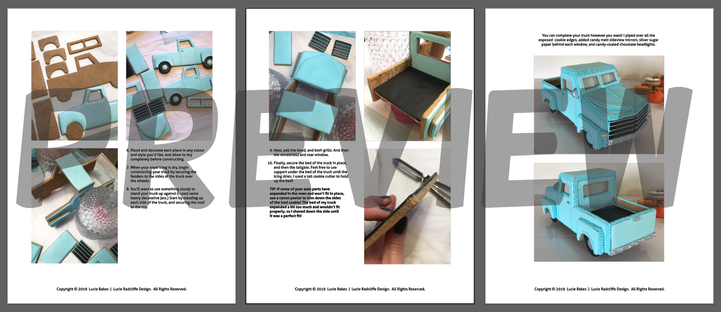 Pickup Truck - Digital Template & Tutorial