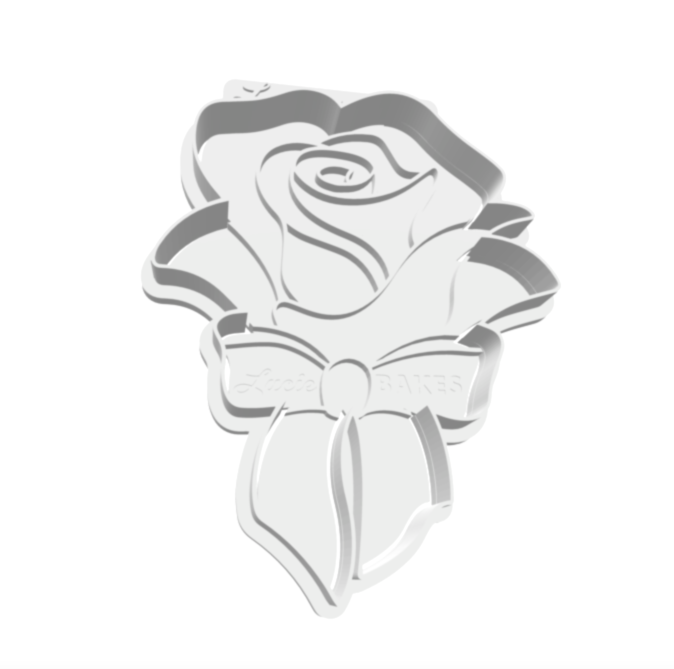 Rose with Bow Cutter & Stamp Set -- STL FILE