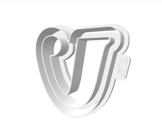v (Lowercase, Includes 2 Cutters + Dough Pusher)-- STL FILES