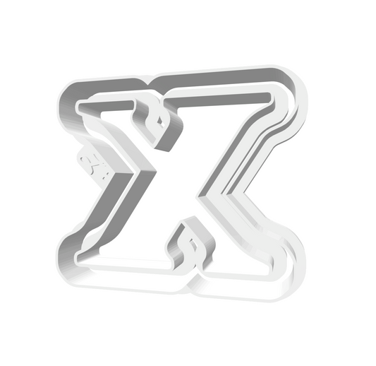 x (Lowercase, Includes 2 Cutters + Dough Pusher)-- STL FILES
