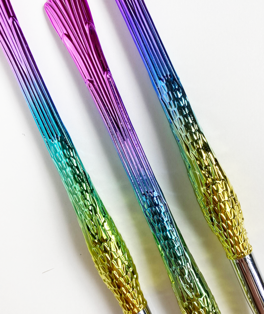 3-Piece Rainbow Quill Brush Set