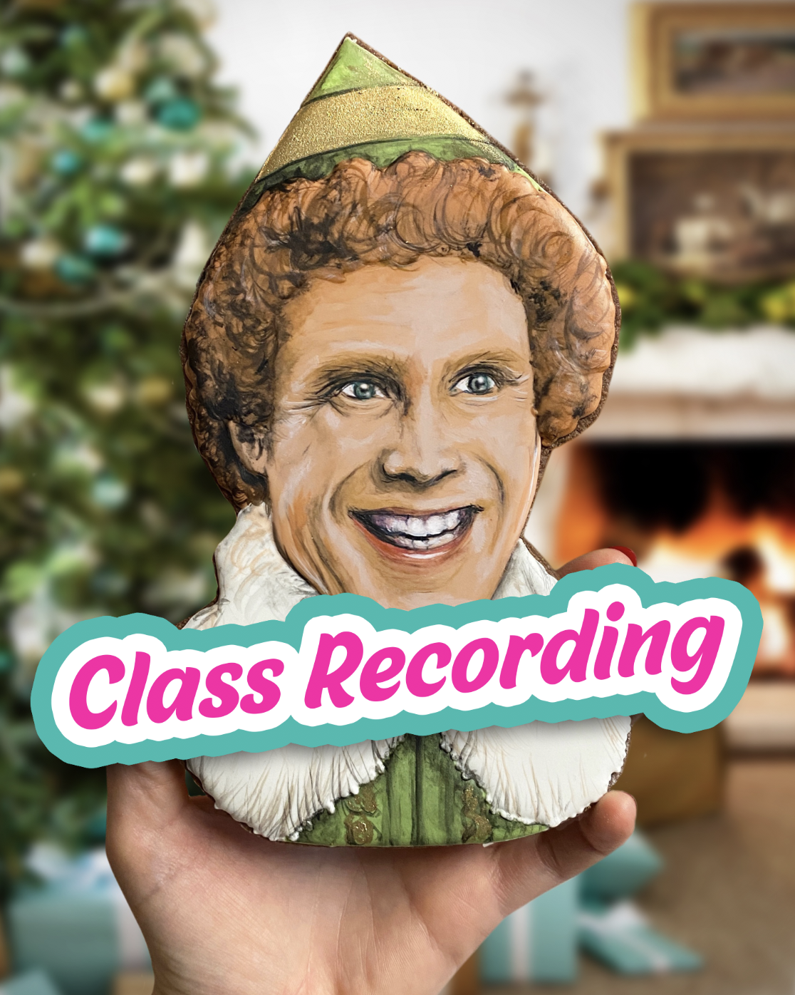 Buddy the Elf Painted Portrait -- CLASS RECORDING