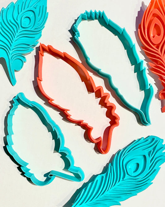 Peacock Feathers Cutter & Stamp Sets