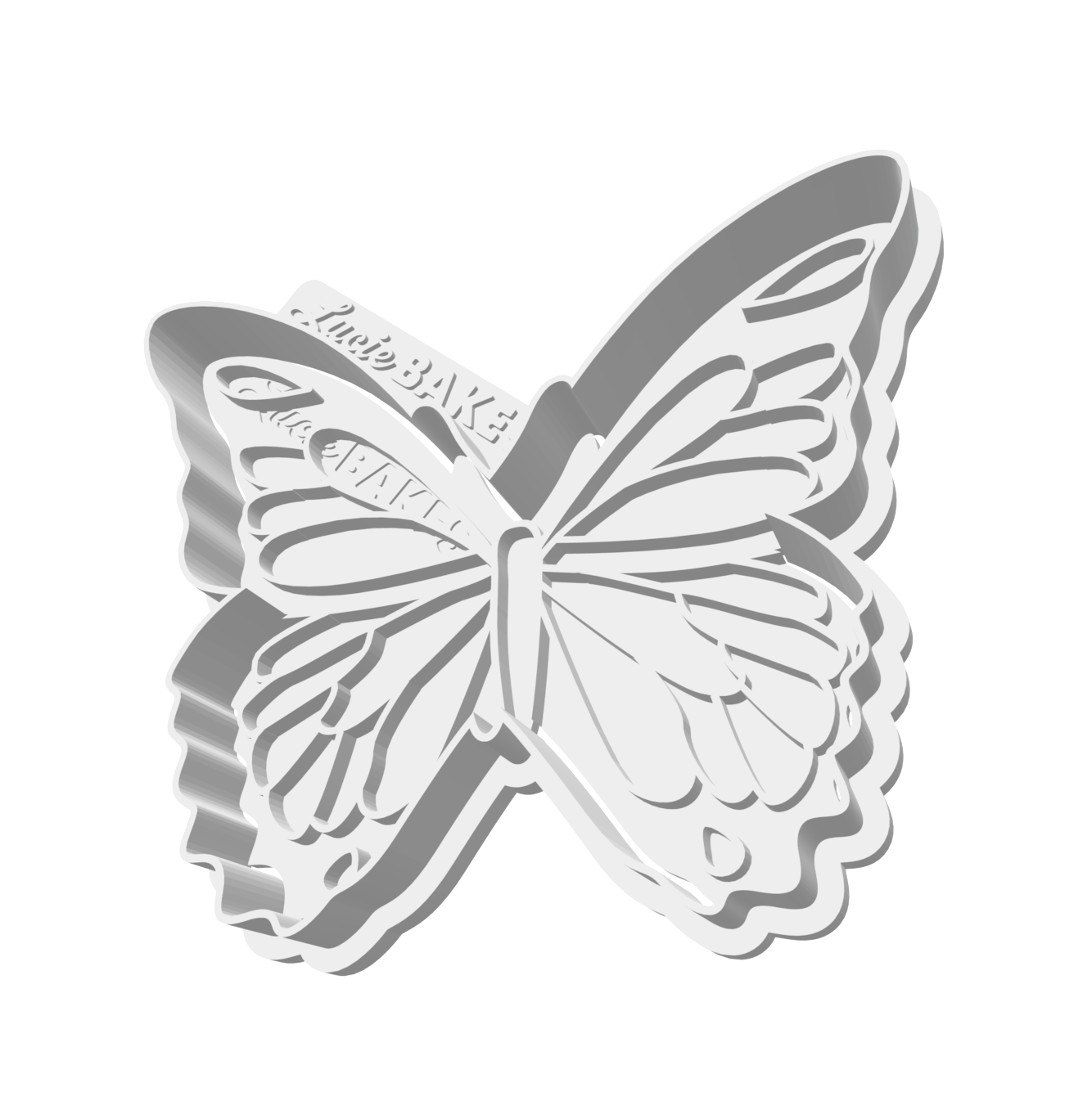 Mariposa Butterfly Cutter & Stamp -- STL File