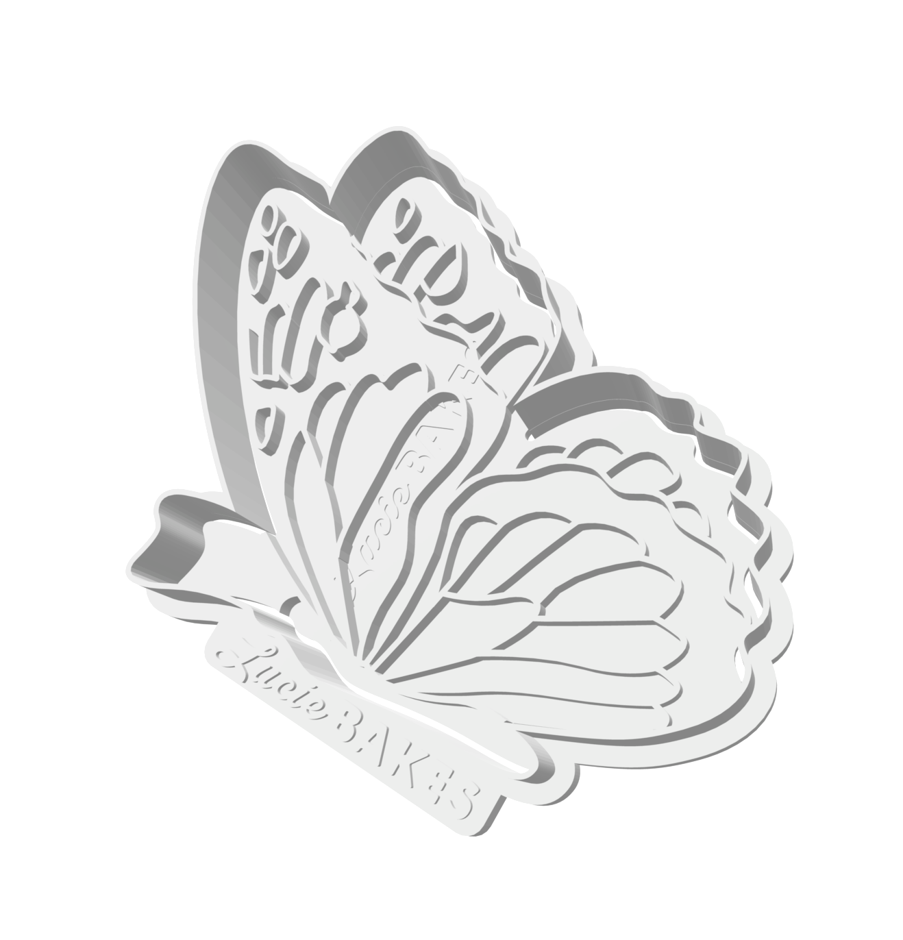 Paloma Butterfly Cutter & Stamp -- STL FILE