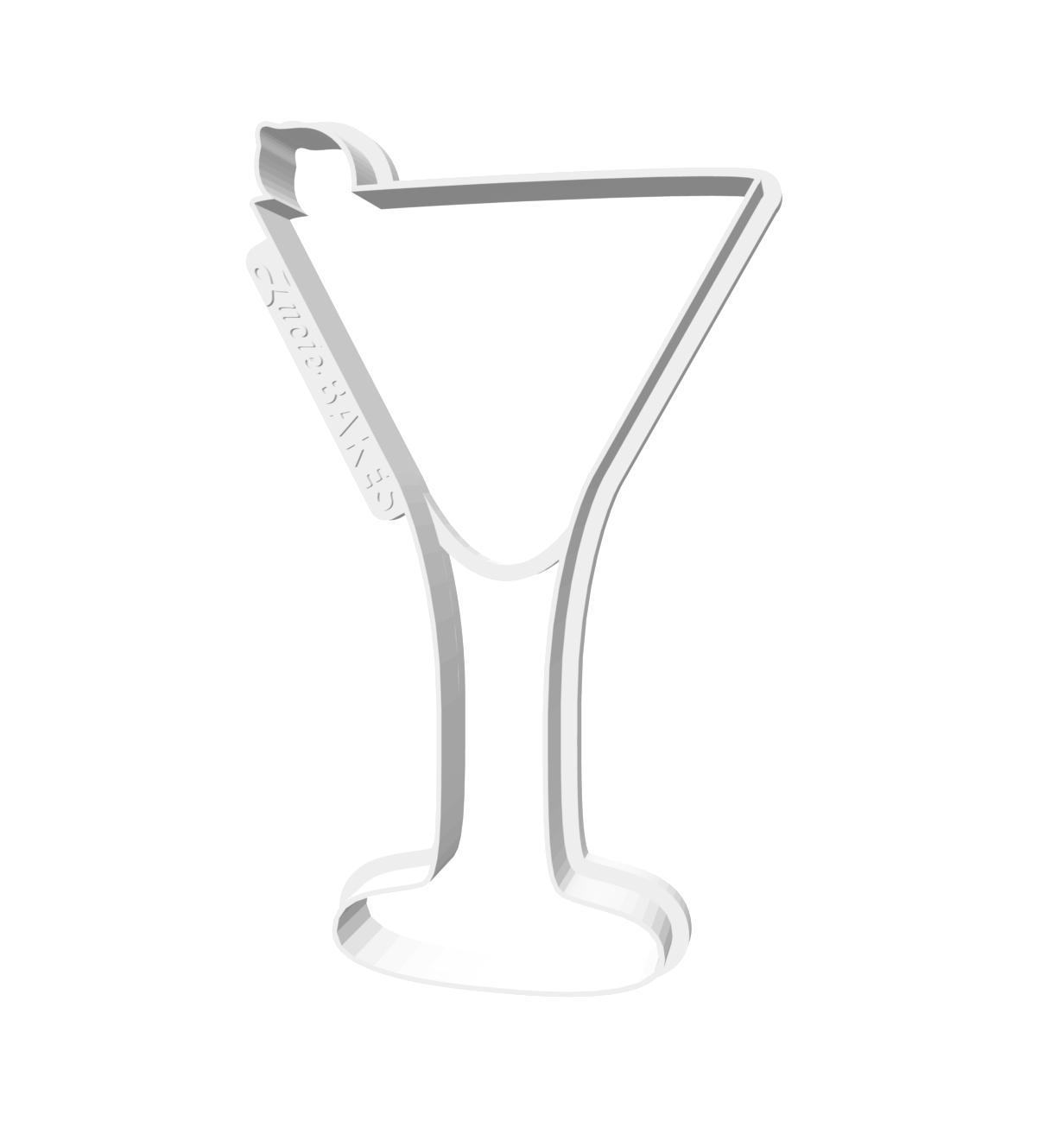 Large Martini Glass Cutter -- STL FILE