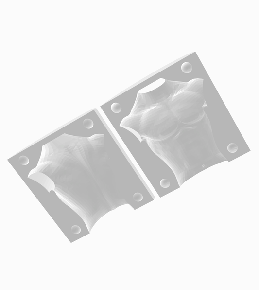 SMALL Male Bust Form Mold -- STL FILE