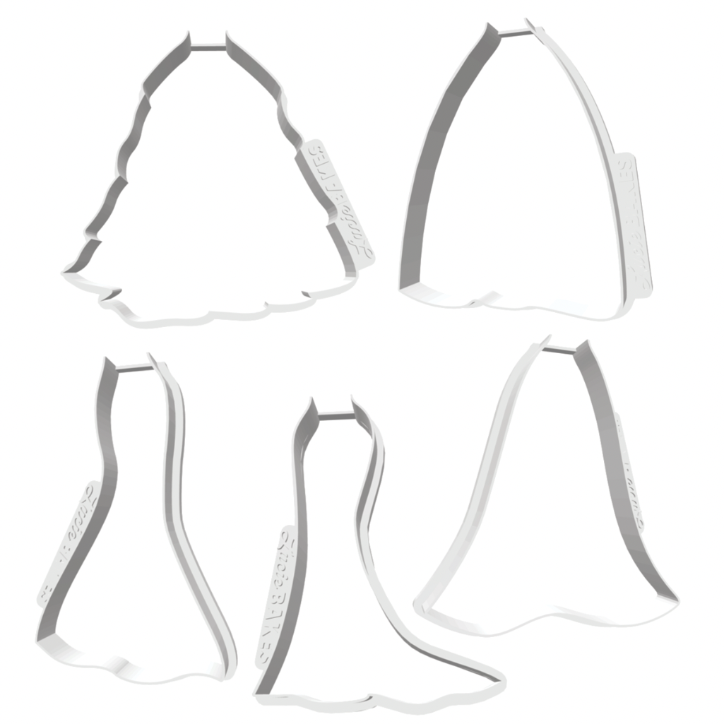Bridal Gown Full Set of Skirts Cutters -- STL FILES
