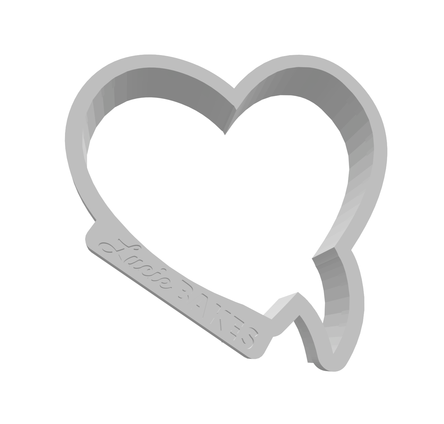 Heart Speech Bubble -- STL FILE