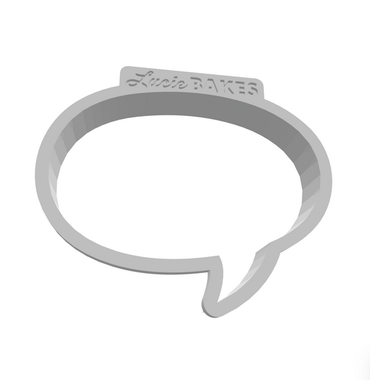 Classic Oval Speech Bubble -- STL FILE