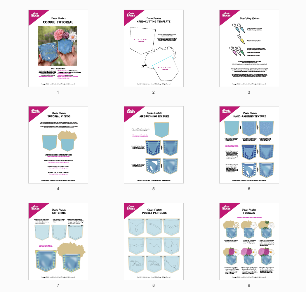 Denim Pockets -- Workbook + Mini Pre-Recorded Tutorials