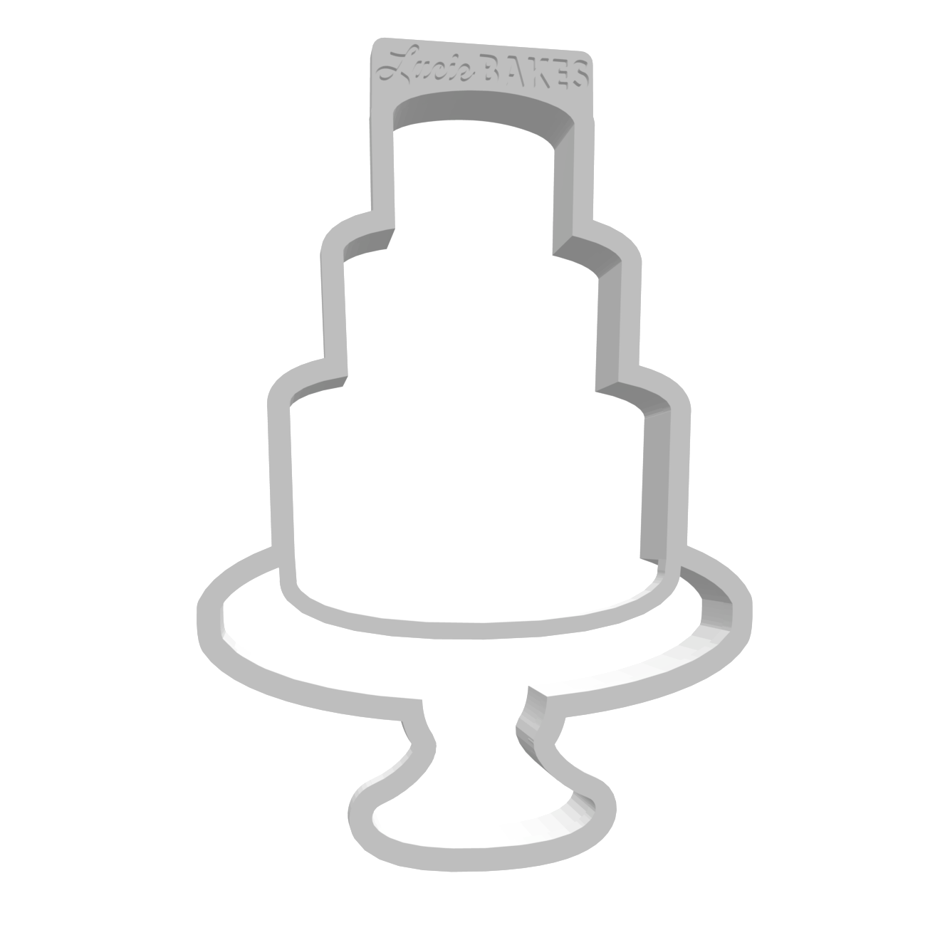 Three-Tiered Cake (LARGE) -- STL FILE