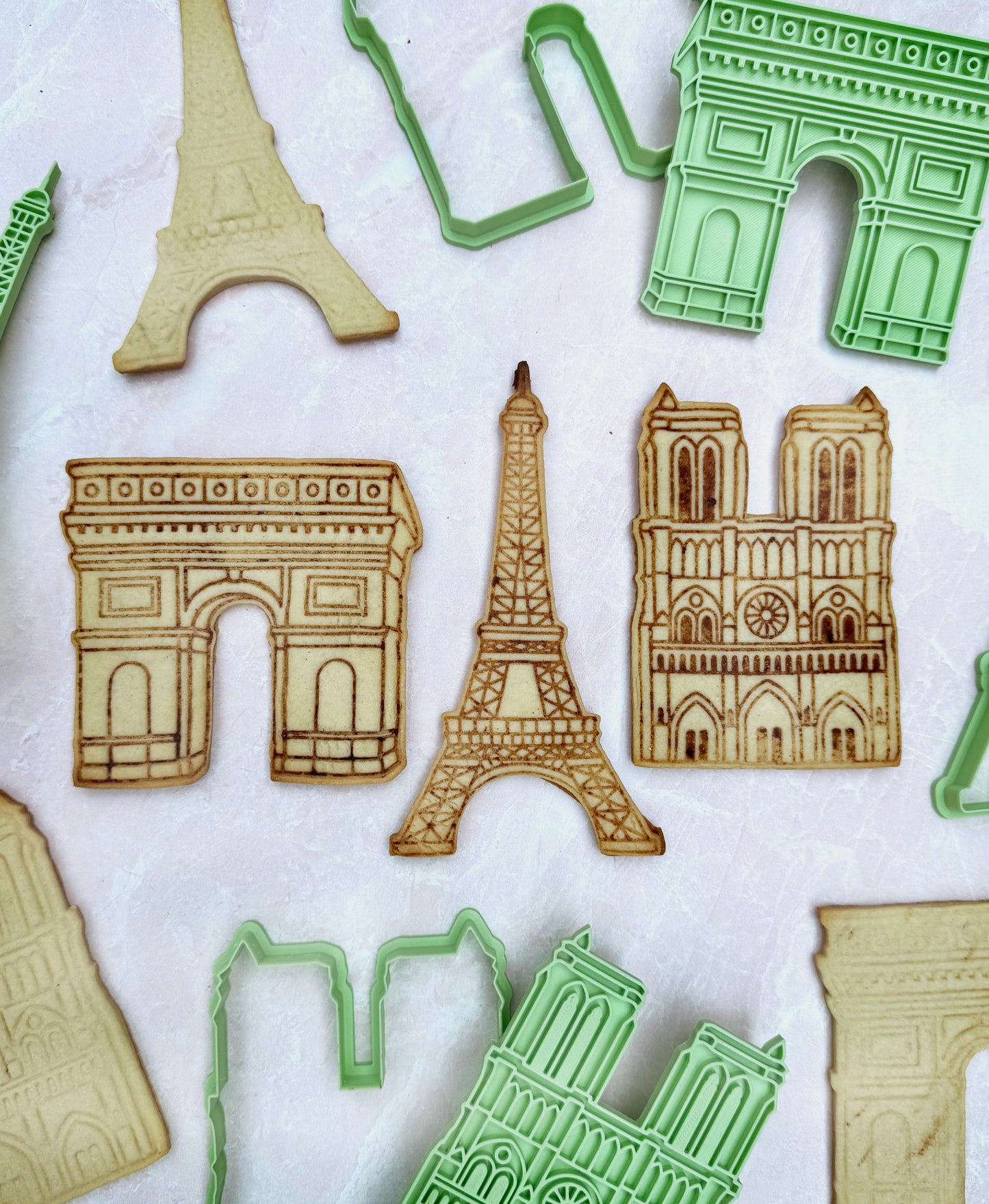 Parisian Landmarks Cookie Cutter & Stamps