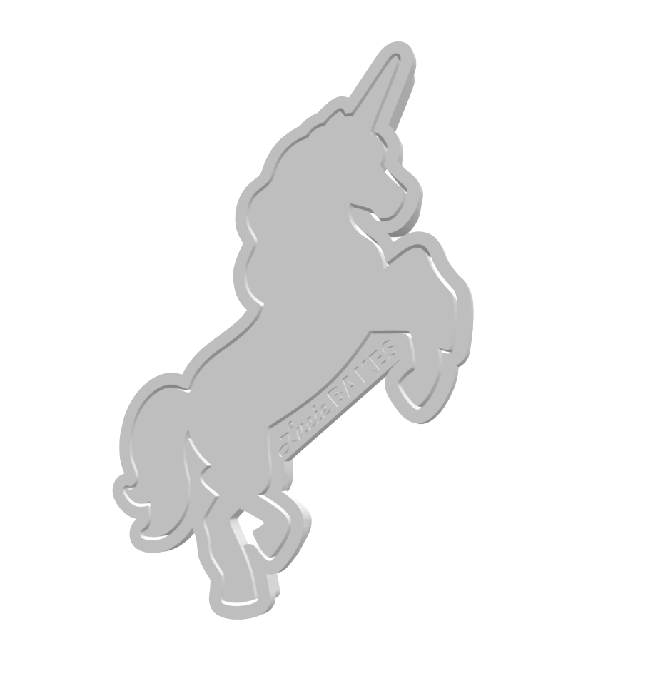 Unicorn Cutter & Stamp -- STL FILES
