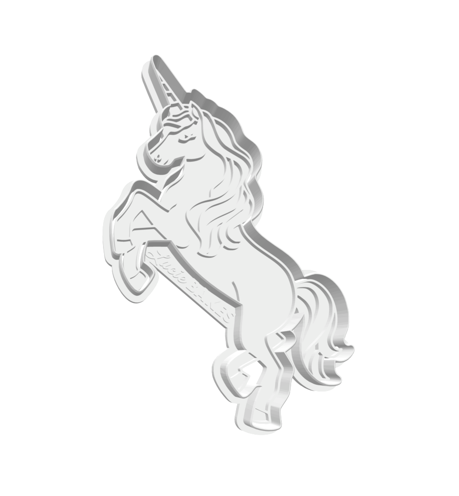 Unicorn Cutter & Stamp -- STL FILES