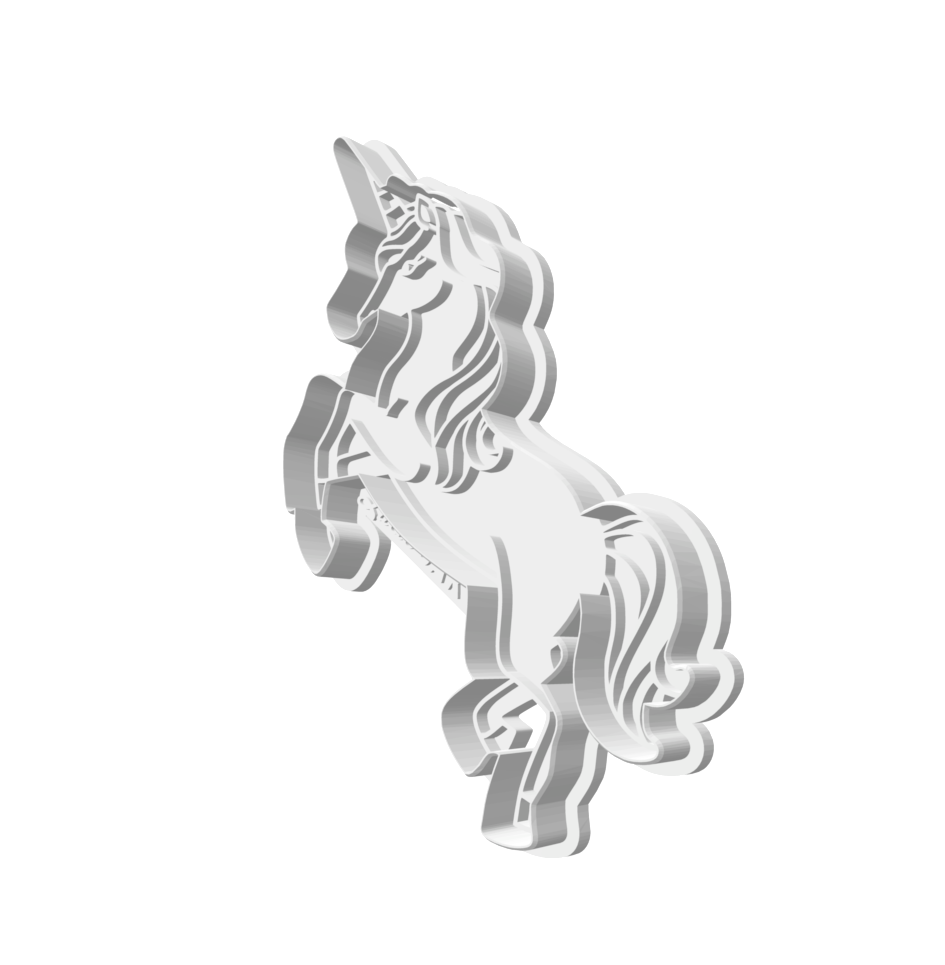 Unicorn Cutter & Stamp -- STL FILES