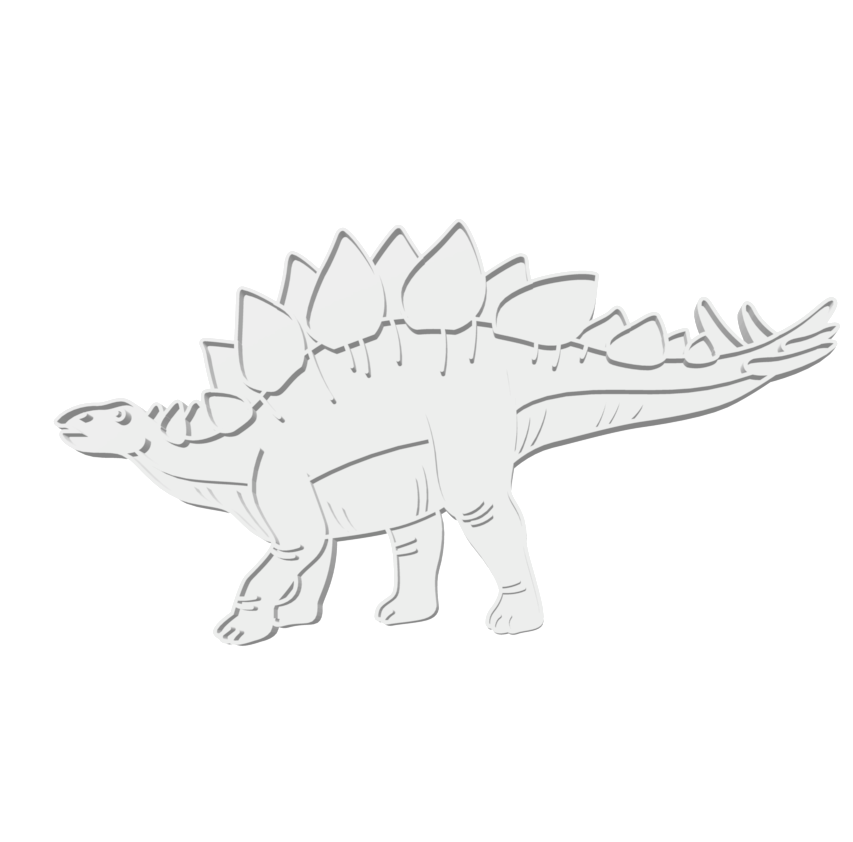 Stegosaurus Cutter & Stamps (3-piece set) -- STL FILES