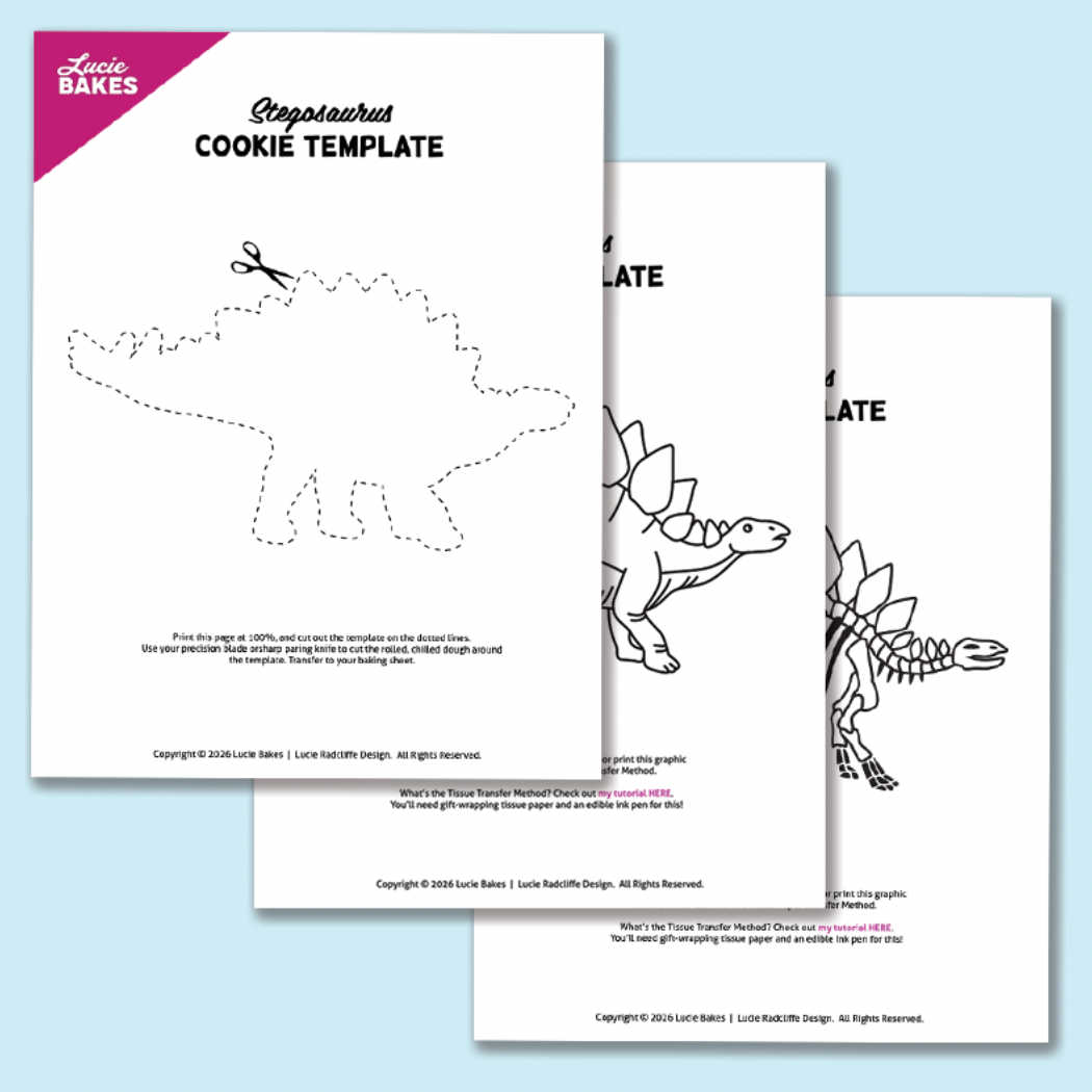 Stegosaurus -- Printable Cutter & Stamp Template