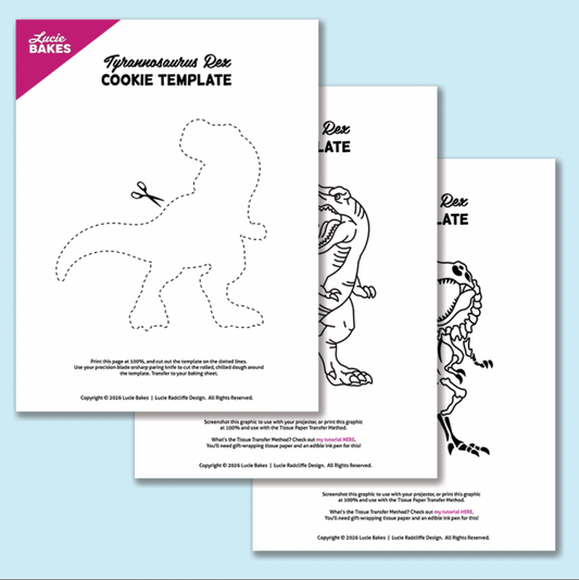Tyrannosaurus Rex -- Printable Cutter & Stamp Template