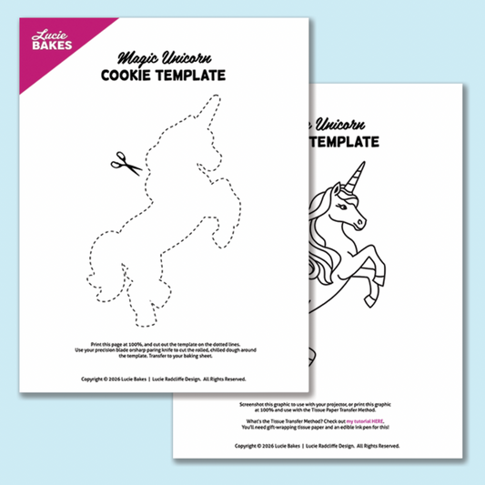 Unicorn -- Printable Cutter & Stamp Template