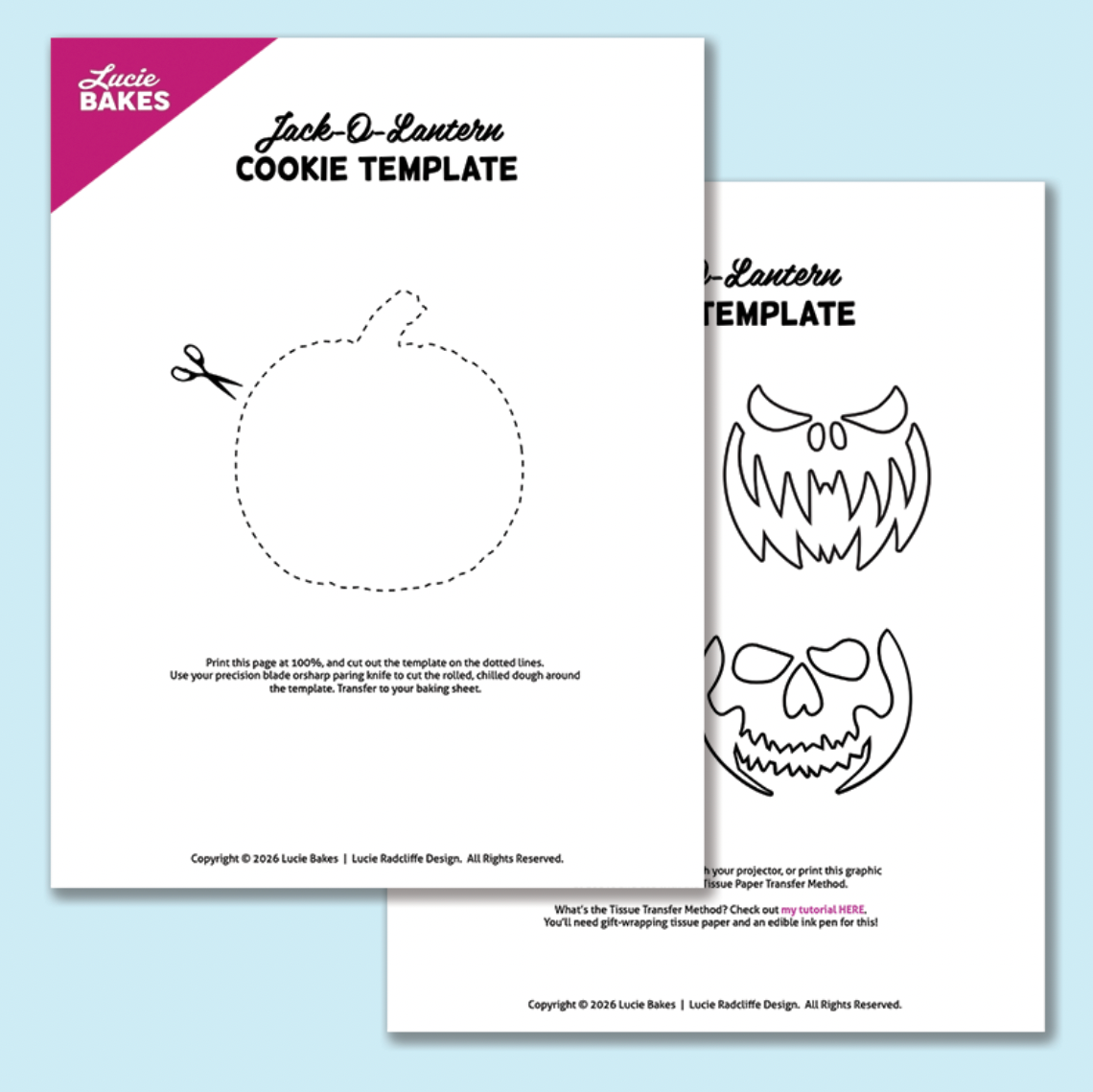 Jack-O-Lantern -- Printable Cutter & Stamp Template