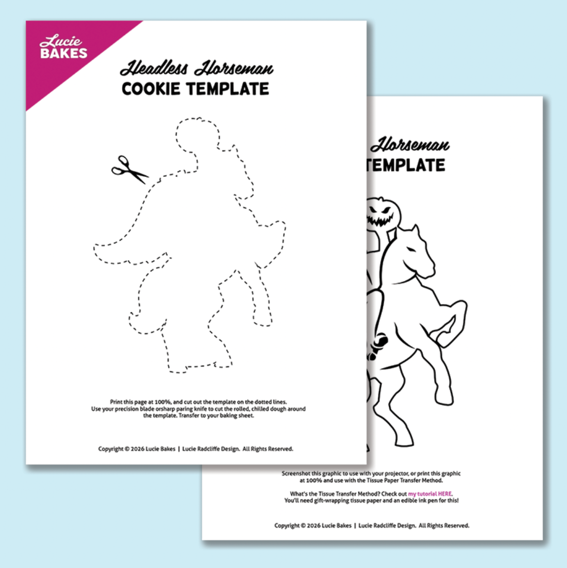 Headless Horseman -- Printable Cutter & Stamp Template