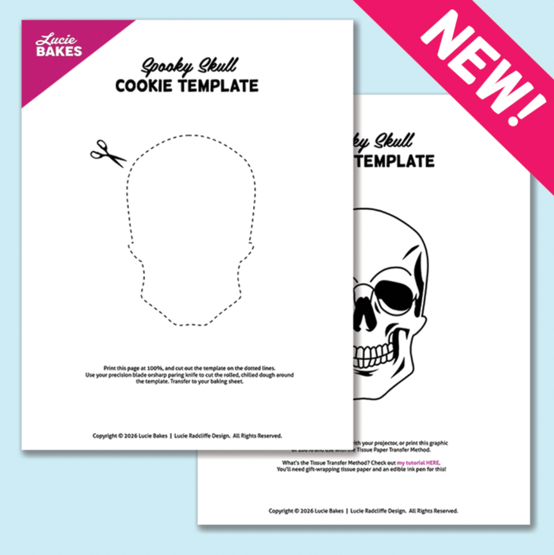 Skull -- Printable Cutter & Stamp Template