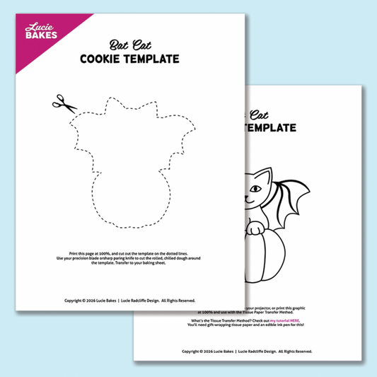 Bat-Winged Cat -- Printable Cutter & Stamp Template