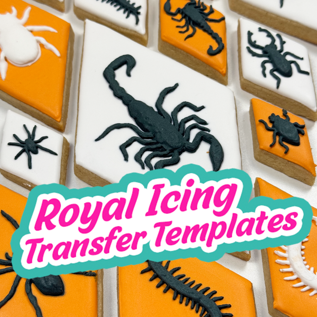 Creepy Crawlers - Royal Icing Transfer Template