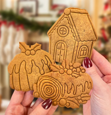 Gingerbread House Cookie -- Printable Cutter & Stamp Template