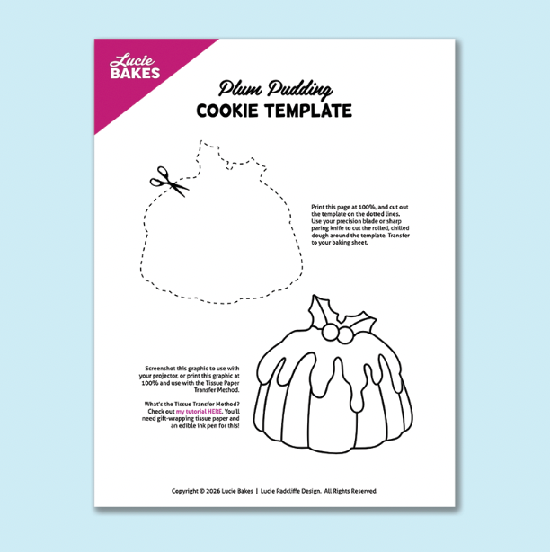 Plum Pudding -- Printable Cutter & Stamp Template
