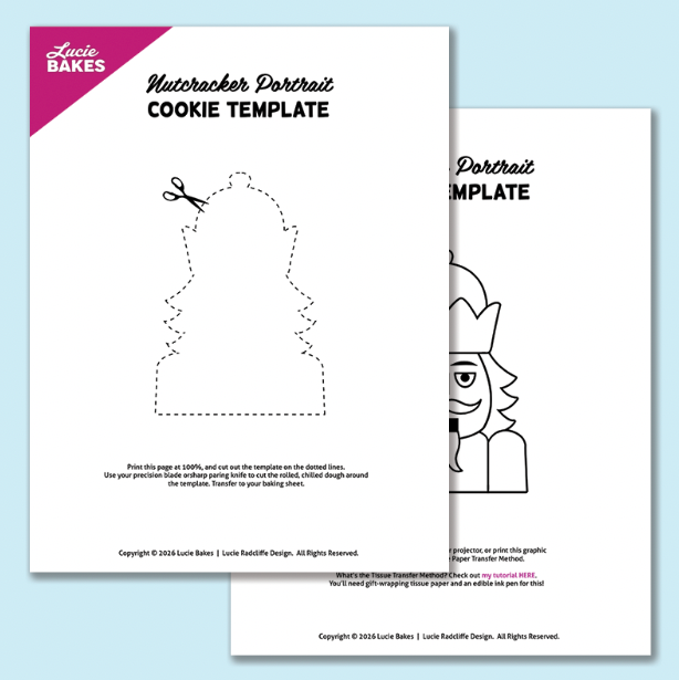 Nutcracker Portrait -- Printable Cutter & Stamp Template