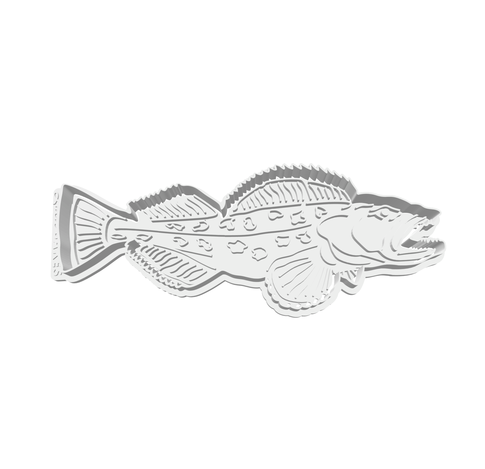 Lingcod Cutter & Stamp Set -- STL FILE