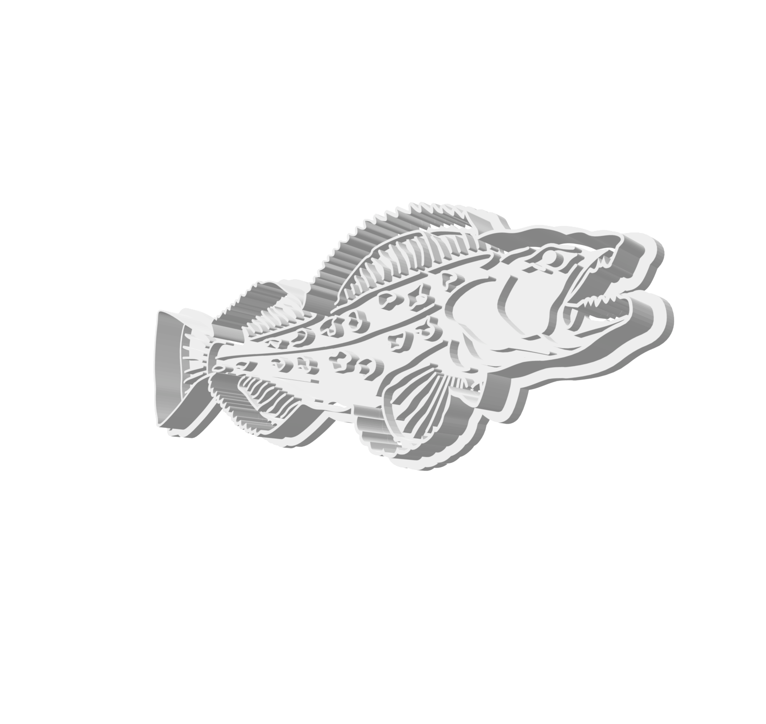 Lingcod Cutter & Stamp Set -- STL FILE