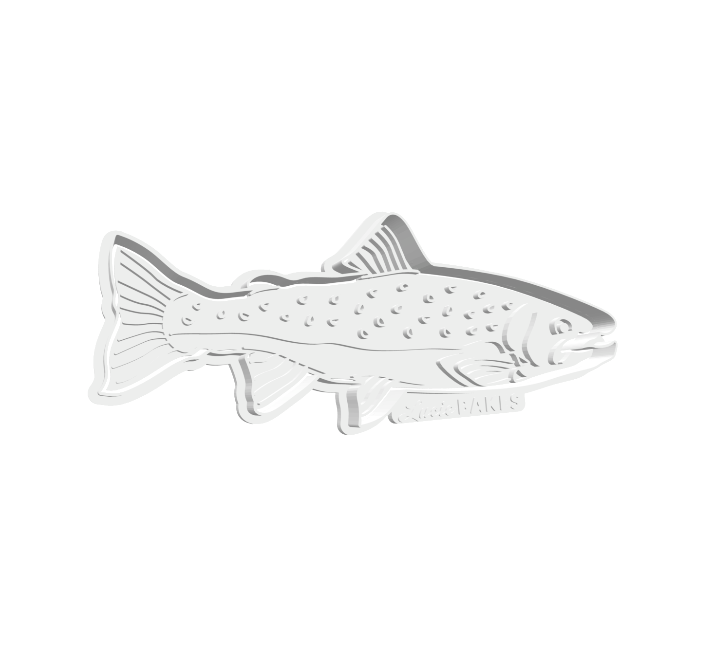 Rainbow Trout Cutter & Stamp Set -- STL FILE