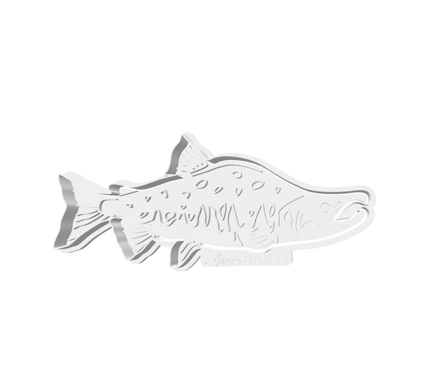 Sockeye Salmon Cutter & Stamp Set -- STL FILE