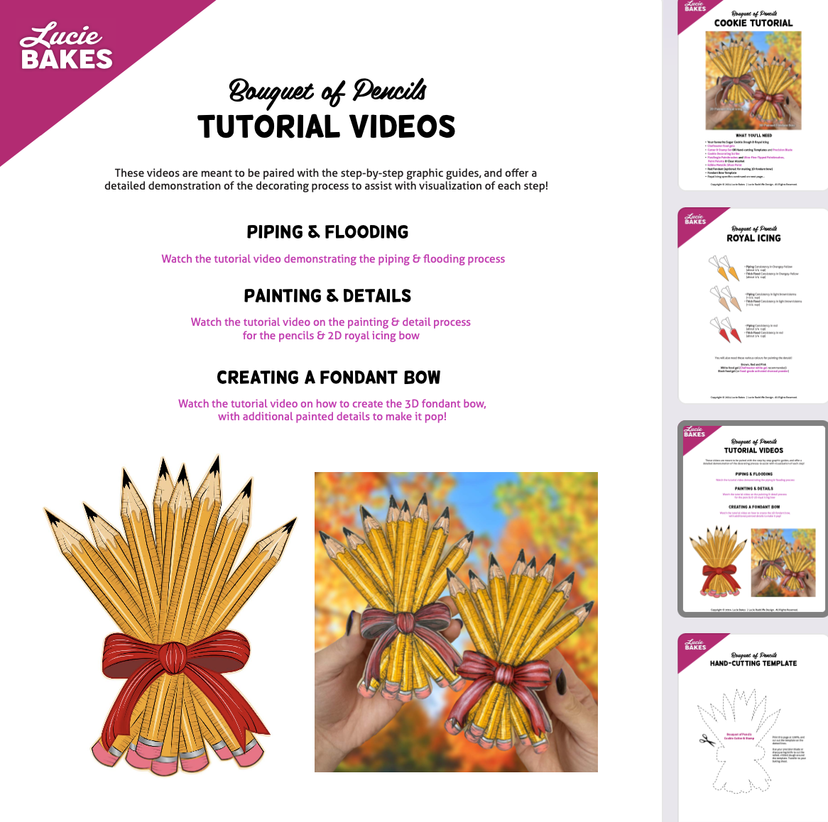 Bouquet of Sharpened Pencils -- Workbook + Pre-Recorded Tutorials