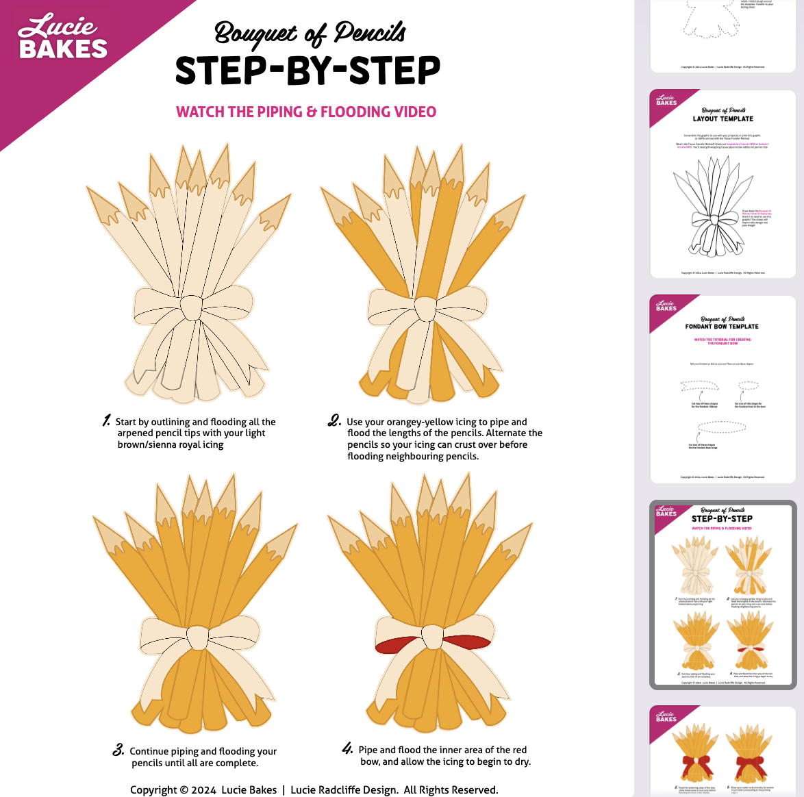 Bouquet of Sharpened Pencils -- Workbook + Pre-Recorded Tutorials