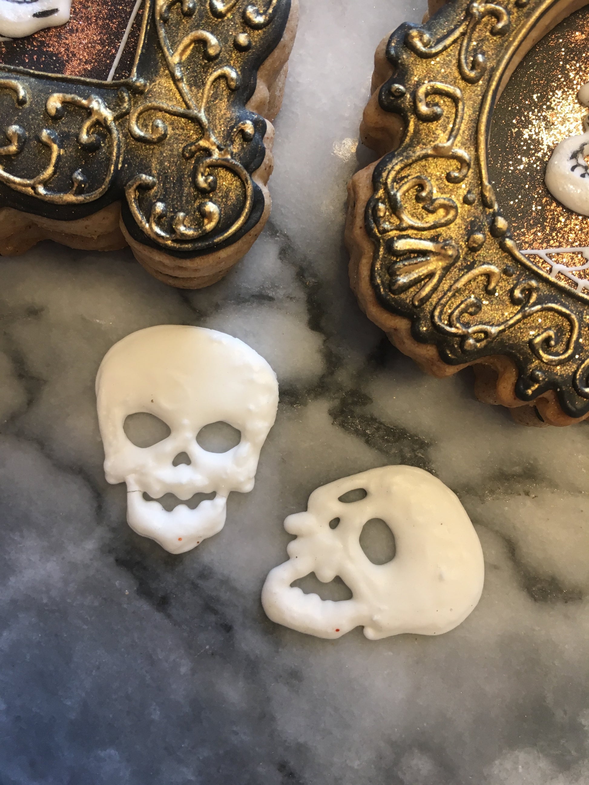 Assorted Skulls - Royal Icing Transfer Template