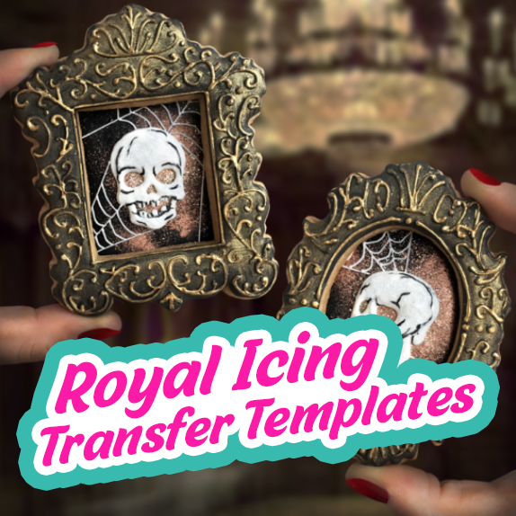 Assorted Skulls - Royal Icing Transfer Template