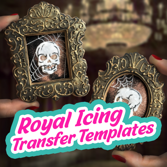 Assorted Skulls - Royal Icing Transfer Template