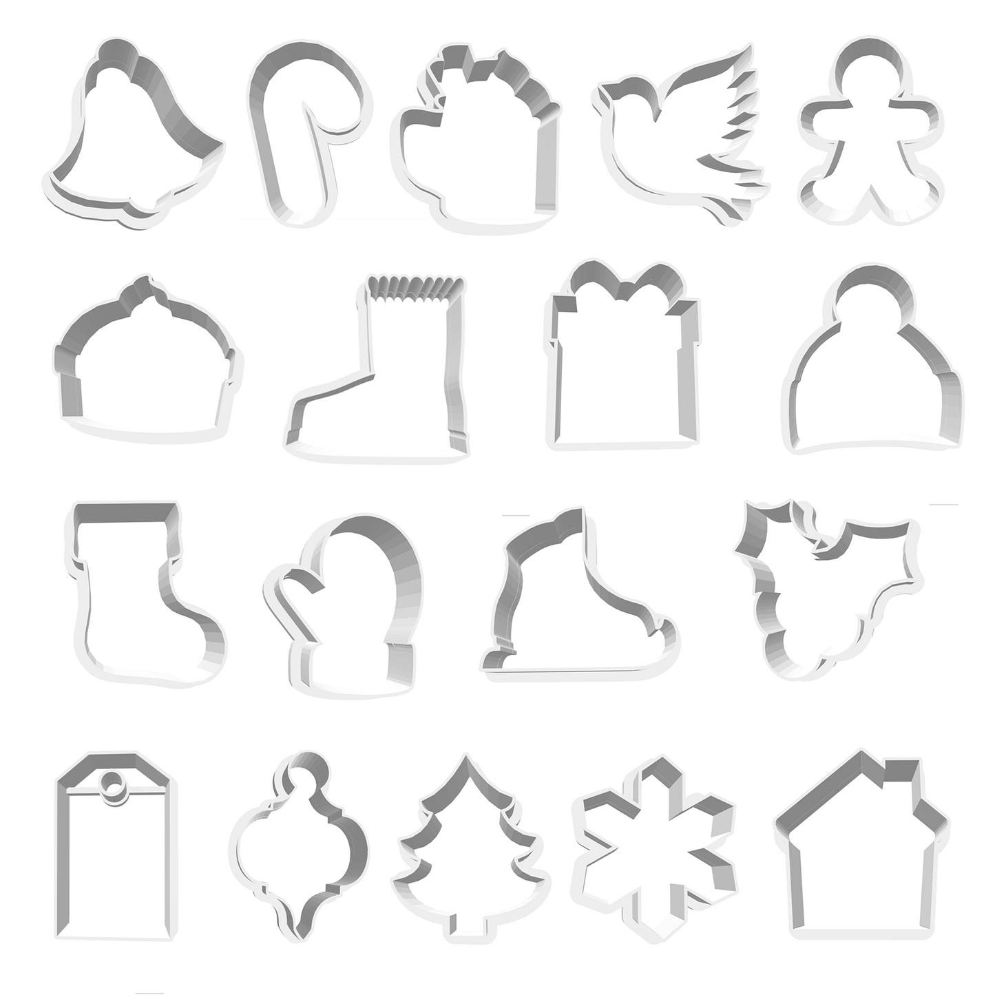 18 Mini Winter Cookie Cutters - STL FILES
