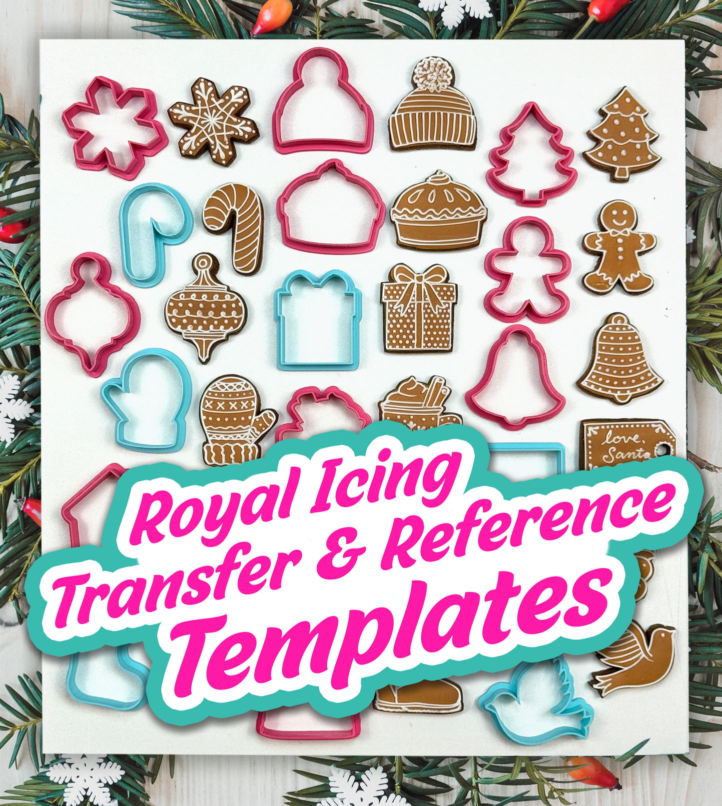 Winter Designs - Royal Icing Transfer & Reference Templates