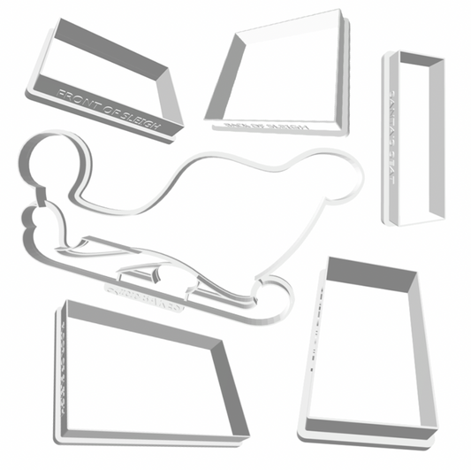 3D Sleigh Cutter Set -- STL FILES