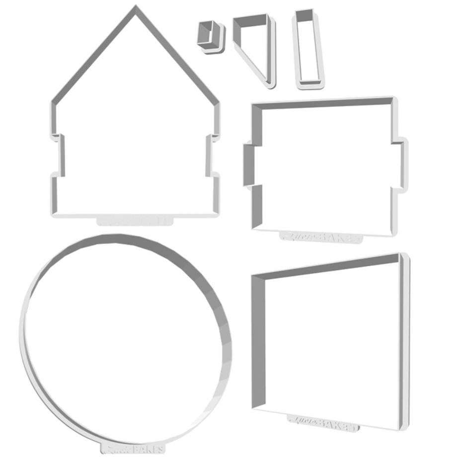 3D Gingerbread House Cutter Set -- STL FILES