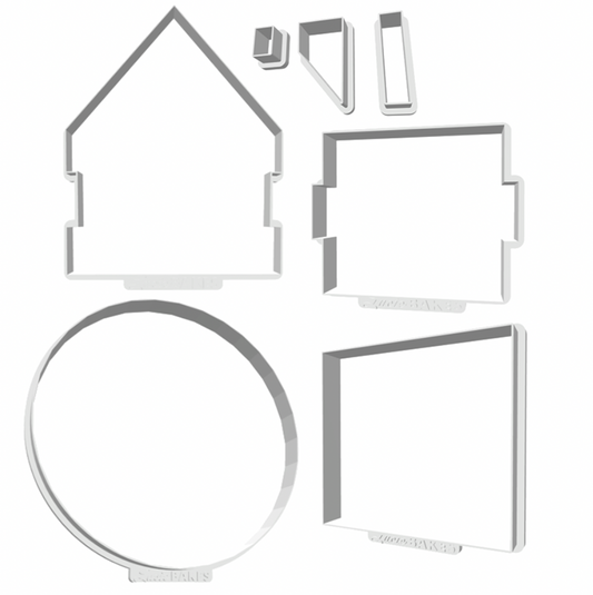 3D Gingerbread House Cutter Set -- STL FILES