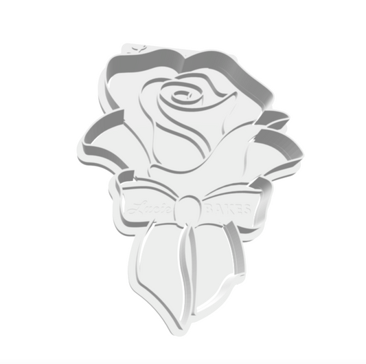Rose with Bow Cutter & Stamp Set -- STL FILE