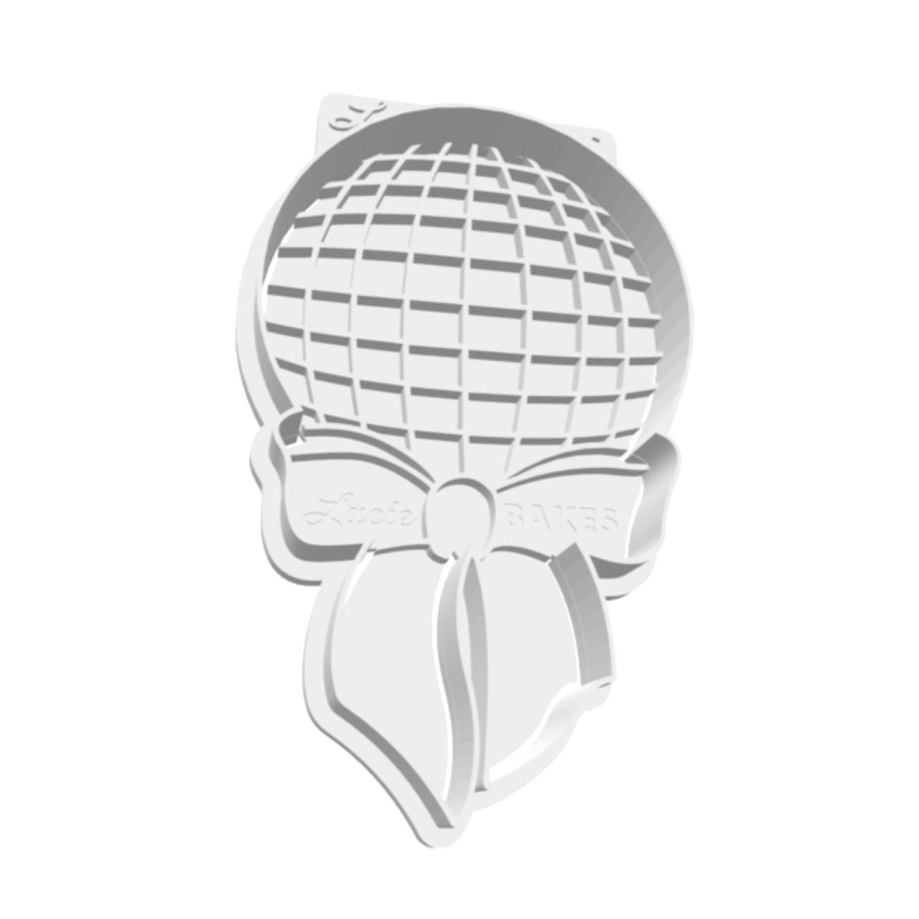 Disco Ball with Bow Cutter & Stamp Set -- STL FILE